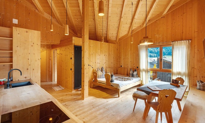 San Martino Apartment | Chalet 'Blasla Olben 2-3P 3' with Mountain View, Shared Terrace and Wi-Fi