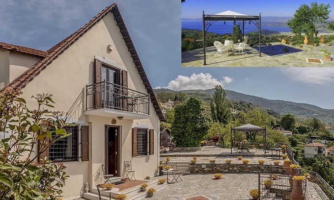 Portaria Ski Chalet | Chalet Orfeas -Portaria | magic View, Garden 1000m2 , jacuzzi