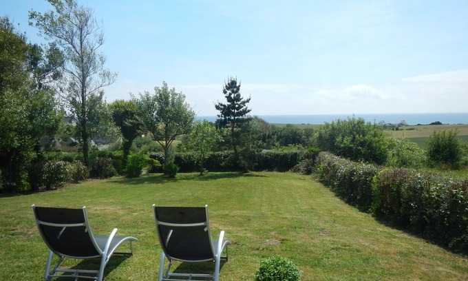 Plozevet Ski Chalet | Chalet overlooking Audierne Bay with wooded garden,