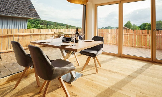 Schoensee Ski Chalet | Chalet Stückberg with spacious terrace and heated outdoor whirlpool