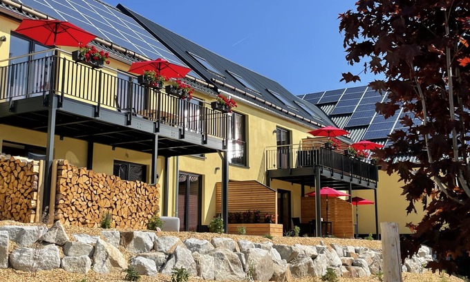 Feilitzsch Condo | Chalet vacation apartment "Bergloft", 115 sqm & wellness/fitness/sauna - Bergrödelhof