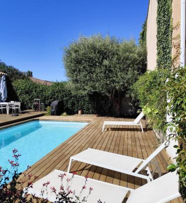 Teyran Bed & Breakfast | Chambre studio indépendante au calme avec piscine et climatisation