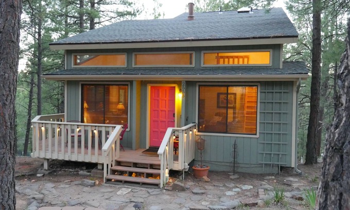 Kachina Village House | Charming 3/2 cabin in the pines. Pine views from a big deck, 175 specials!