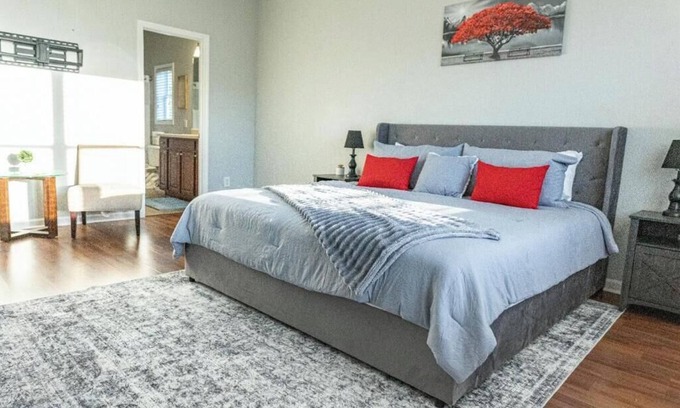 Byron House | Charming 3-bedroom house in small-town Byron with WiFi, AC, and patio seating.