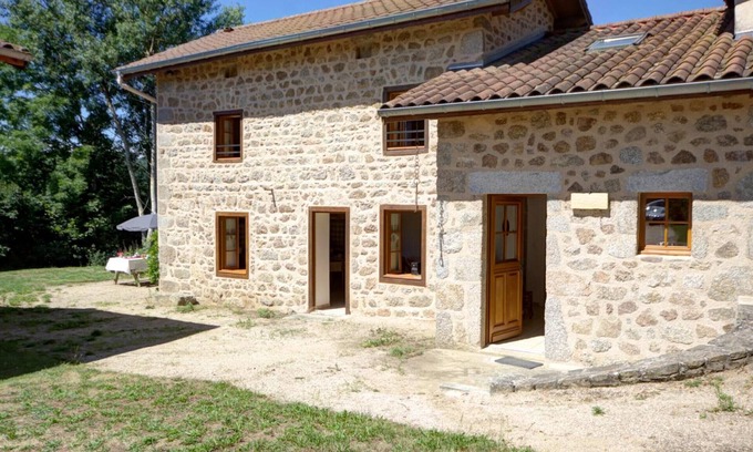 Les Salles Cottage | Charming Cottage with Fireplace, Garden, and Nature Walks Near Scenic Lakes