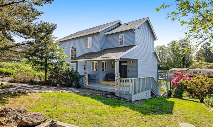 Otis House | Charming Lakefront Home with Private Hot Tub, Dock, and High-Speed WiFi