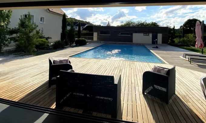 Chamarandes-Choignes Apartment | Charming poolside accommodation, pets welcome!