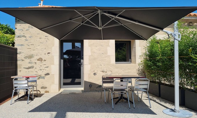 Rochetrejoux Cottage | Charming Studio in Renovated Barn with Private Courtyard and Mezzanine