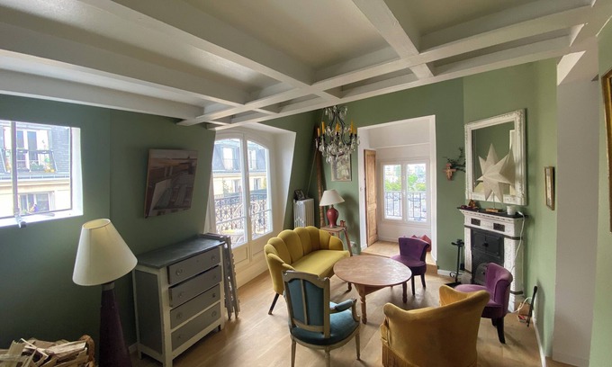 Quartier de la Salpetriere Apartment | Charming sunny duplex loft, atypical, views of the Pantheon and Notre-Dame