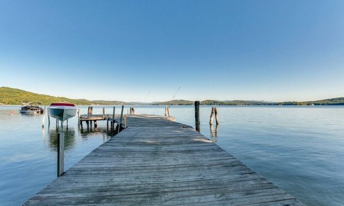 Laconia Cottage | Charming waterfront cottage at Weirs Beach with shared dock and WifI