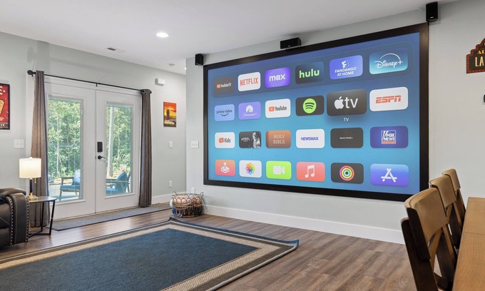 Rossville Apartment | Chatt Vistas-2bd2ba- Fire Pit Terrace - Theater - Sleeps8+