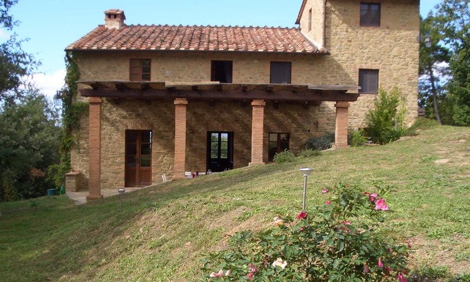 Gaiole in Chianti Villa | Chianti Villa with pool far reaching views towards the sunset in woods&vineyards