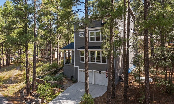 Mountainaire House | Chic home sleeps 9, has a hot tub, 3rd floor balcony, and EV Level 2 Charger