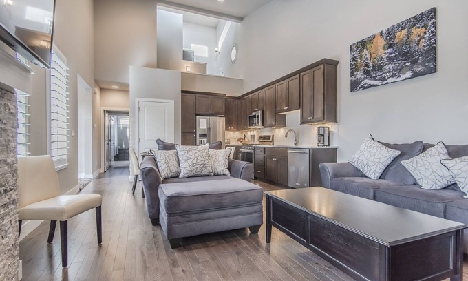 Rendezvous House | Chic, Modern Townhome in Rendezvous, Fraser. Newer Build with Cozy Fireplace