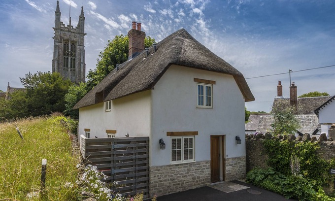 West Compton House | Church Cottage - An idyllic and charming thatched cottage.