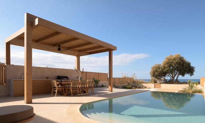 Karteros Villa | Cicada Oneiro Suite, Elegant Beach Living