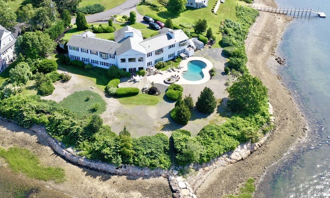 Cataumet House | Classic Cape Cod Home with a Heated Pool, Hot Tub and Spectacular Ocean Views.