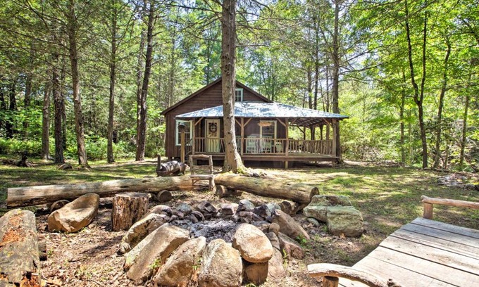 McDowell House | Clearwater Cabin on 10 Acres with Trout Stream!