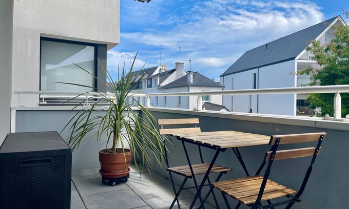 Saint-Pierre-Quiberon Apartment | « Coeur de Baie » 1ch - Plein Centre - Wifi
