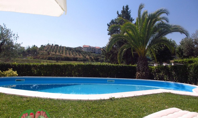 Scerne Apartment | “Collemare” A luxury private garden apartment with pool, Sea views for 6 people.