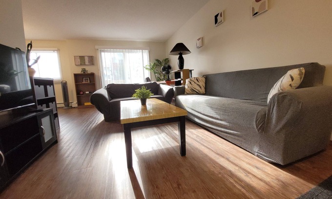 West Edmonton Apartment | COMMONWEALTH Stadium✅️ROGERS Place✅️EXPO Centre✅️King, 2 twins+ beds✅️