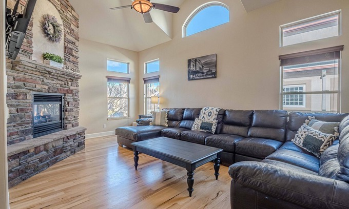 Grand Junction House | Compass House: Game Room & Dual Fireplaces