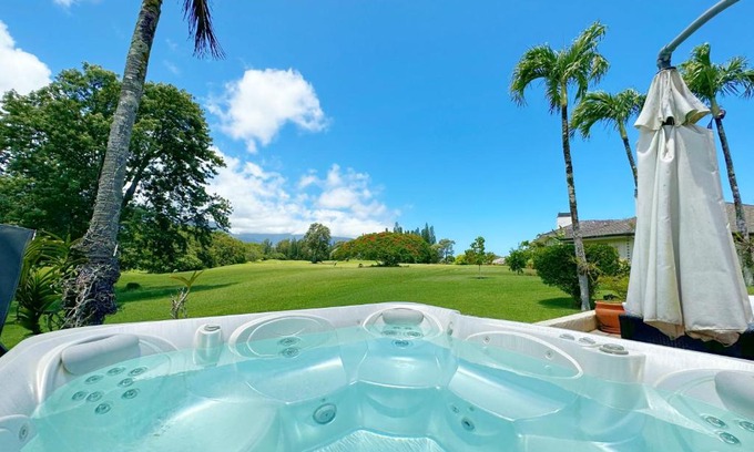 Princeville House | Coral Hale 5br 3ba Luxury Home, AC, Hot Tub and Stunning Views