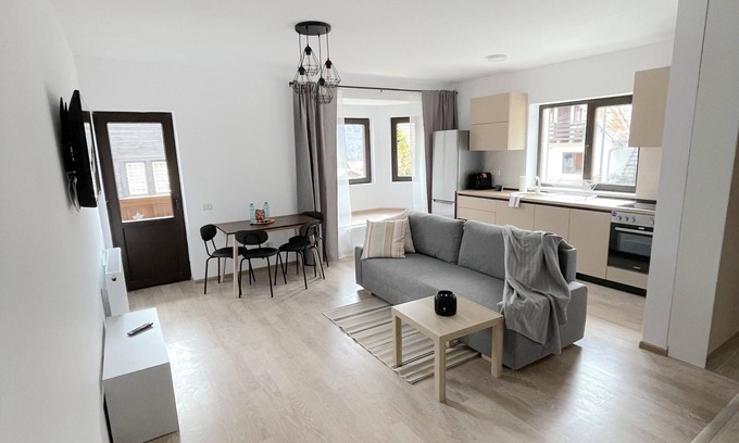Sinaia Apartment | Cosy & Minimalistic 1 BDR Apartment 2 - Haret Building - near Peles Castle