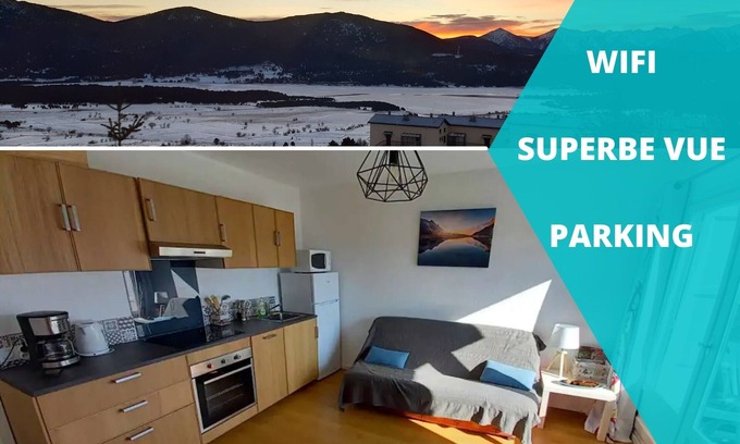 Les Angles Apartment | Cosy Mountain T2 Cabin - Lake View