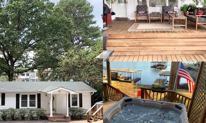 Piney Cottage | Cottage -Private Hot Tub, Fire Pit, Covered Deck, 20 steps from Lake Hamilton