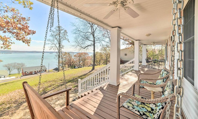 New Concord House | Country-Chic Home w/Fire Pit, Steps to Lake!