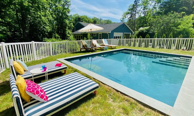 East Hampton House | Country retreat with pool, brook and waterfall, 2 hours from NYC and Boston