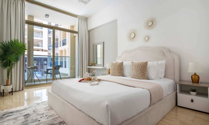Al Barsha Apartment | Cozy 1BR w/Pool Views in Al Barsha South