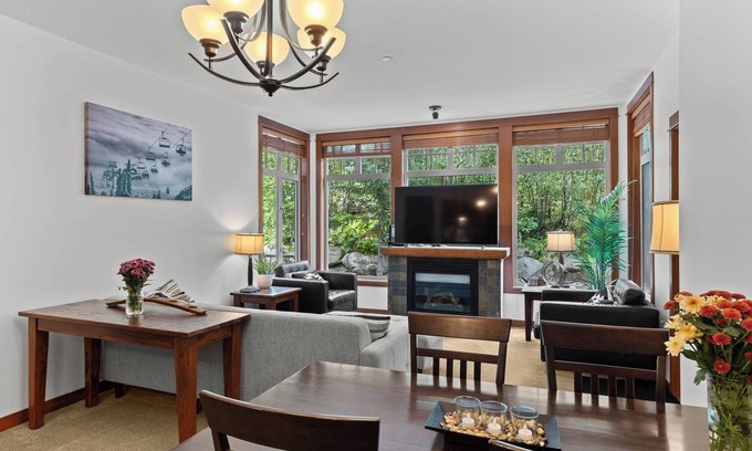 Sun Peaks Condo | Cozy and Quiet 2 bedroom ski in/ski out condo with private HOT TUB