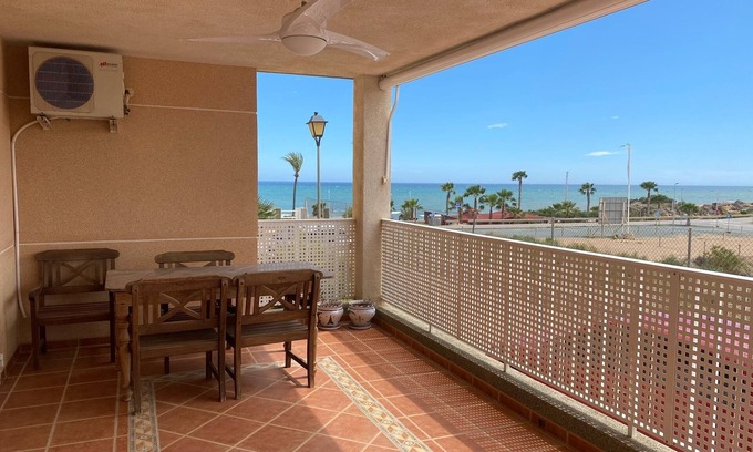 San Juan de los Terreros Apartment | Cozy apartment on the beachfront with sea in Las gaviotas Urbanization.