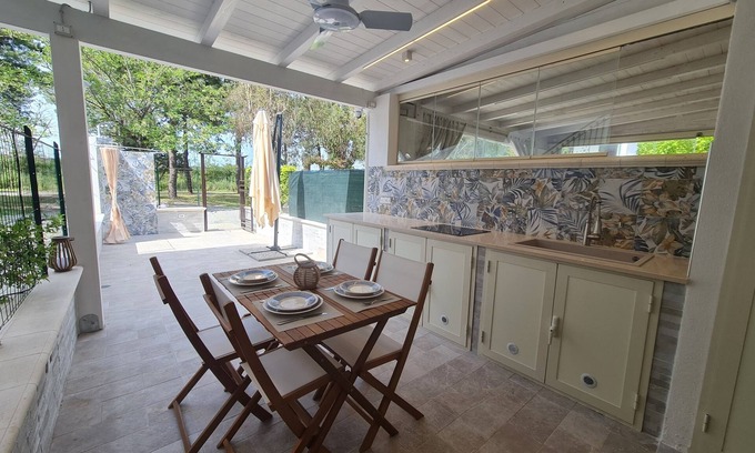 Nocera Scalo House | Cozy beach house 150 mt from the beach kitchen and shower also outside