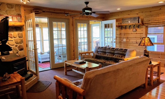 St Germain Cabin | Cozy beachfront 2-bedroom cabin located on Little Saint Germain Lake