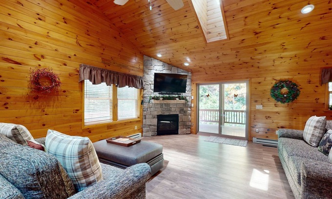 McHenry House | Cozy Cabin-Style Home with Private Hot Tub, Game Room, & Large Deck - Close to Wisp