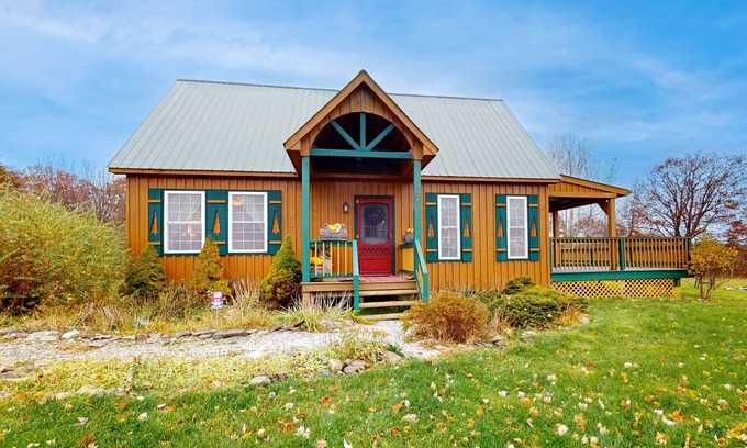 Prattsburgh House | Cozy Cabin tucked away in the hills with a pond, fire pit and large yard