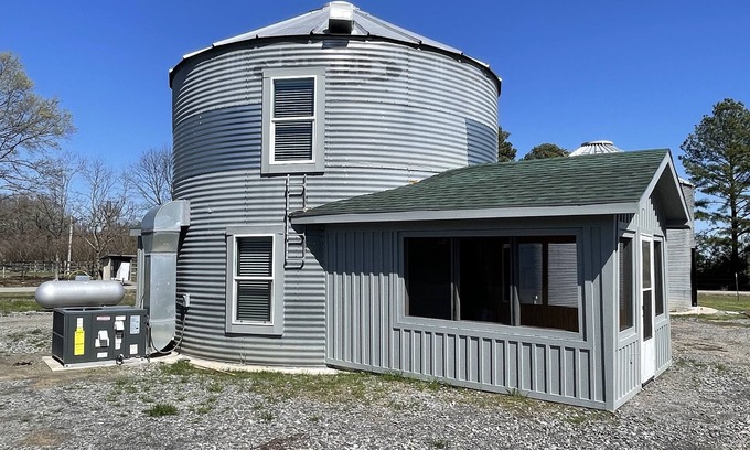 Gregory Cabin | Cozy Grain Bin Retreat on a Mini Farm.