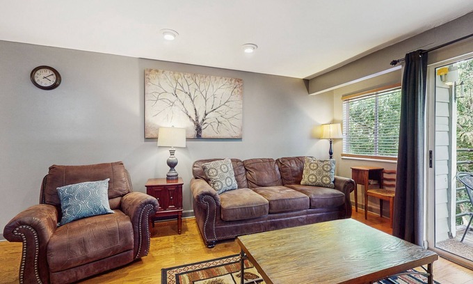 Chalet Village Condo | Cozy mountain condo with easy access to trails, pools, hot tubs & family fun