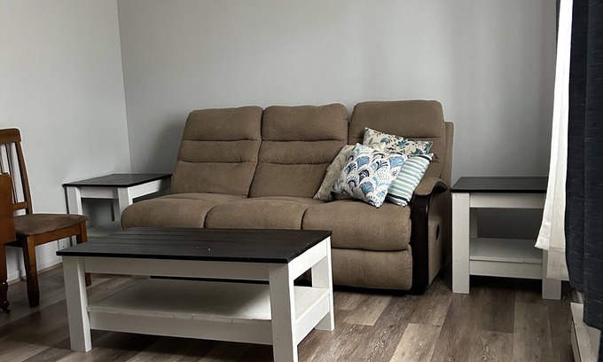 Byesville Apartment | Cozy rustic 1 bedroom apartment perfect for pets with big grassy side yard!