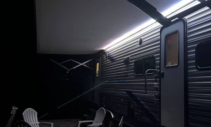 Goreville RV Rental | Cozy RV with Master & Bunk Room in Goreville, IL a few steps from Lake of Egypt!