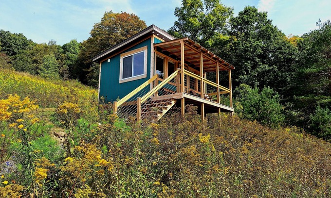 Kantner Cabin | "Cozy Secluded Tiny House with Mountain Views, Short Walk from Parking"