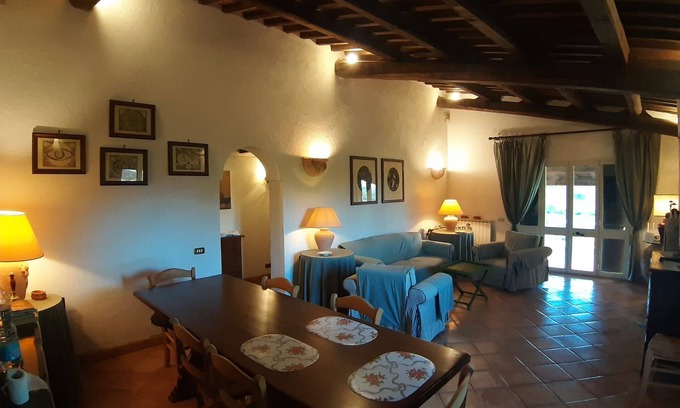 Saturnia Villa | Cozy villa with views of the river, the village of Saturnia and Montemerano.