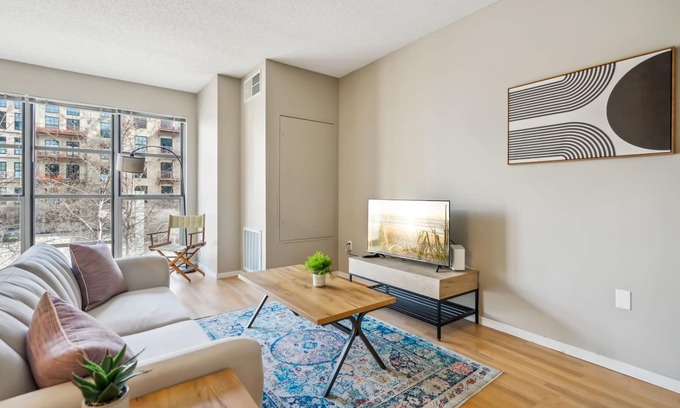 Mill District Apartment | CozySuites Mill District with pool, gym #03