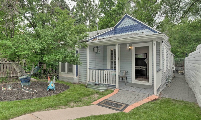 Manitou Springs Historic District House | Creekside Home w/Patio, Walk to Manitou Incline!