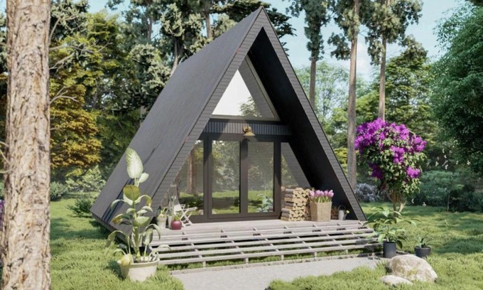 Oakwood House | Creekside Luxe A-Frame Tiny Cabin 3