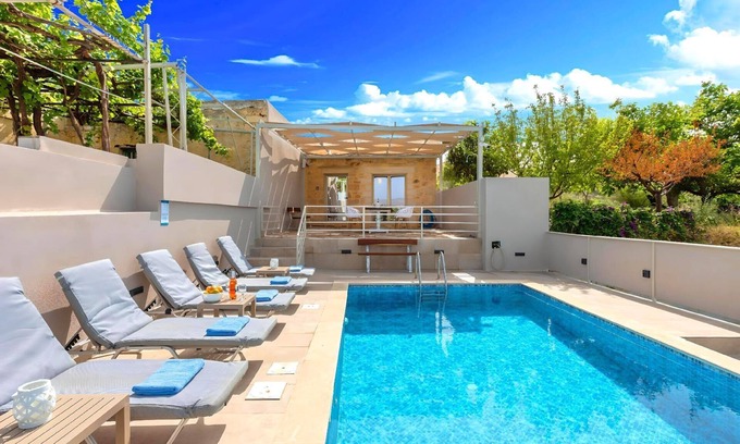 Dramia House | Cretan Breeze Villa HEATED Private Swimming Pool