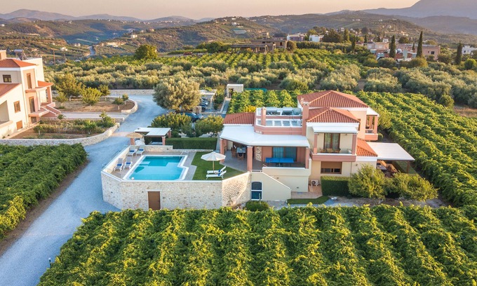 Ano Kalesia Villa | Cretan Vineyard Hill Villa 2 | Private pool, panoramic view, beautiful vineyard
